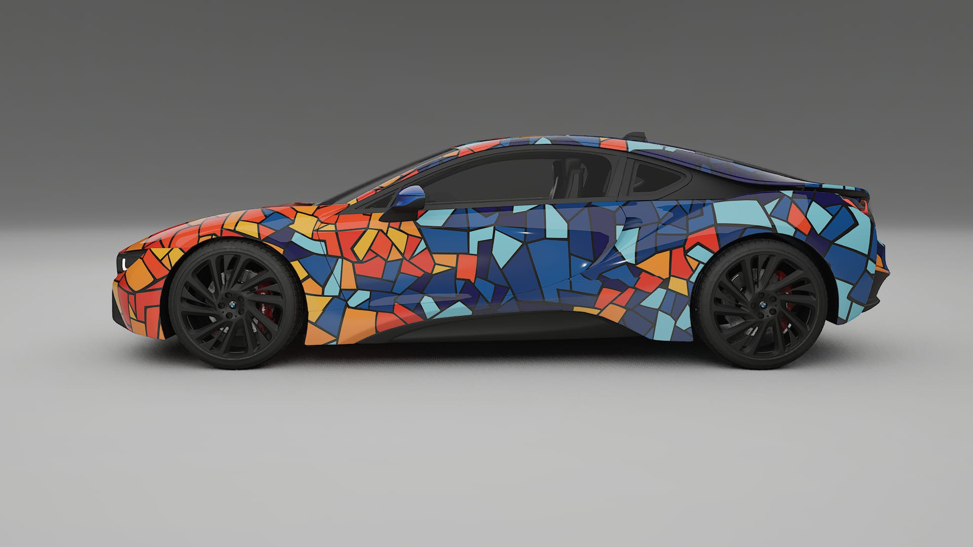BMW I8 I12 BARCELONA – Ontworpen Wrap PPF Kit van Printbaar Polyurethaanfolie
