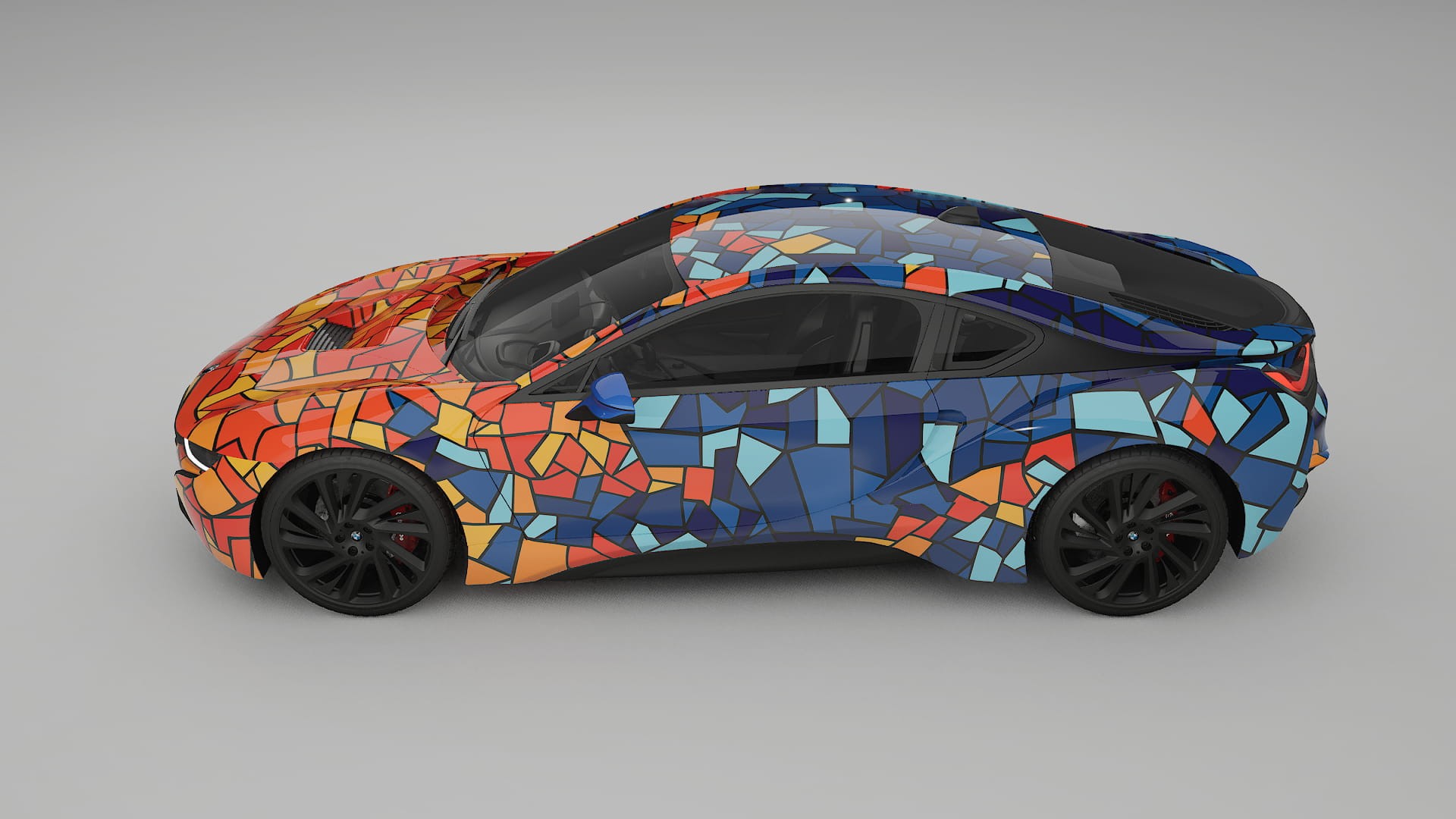 BMW I8 I12 BARCELONA – Ontworpen Wrap PPF Kit van Printbaar Polyurethaanfolie