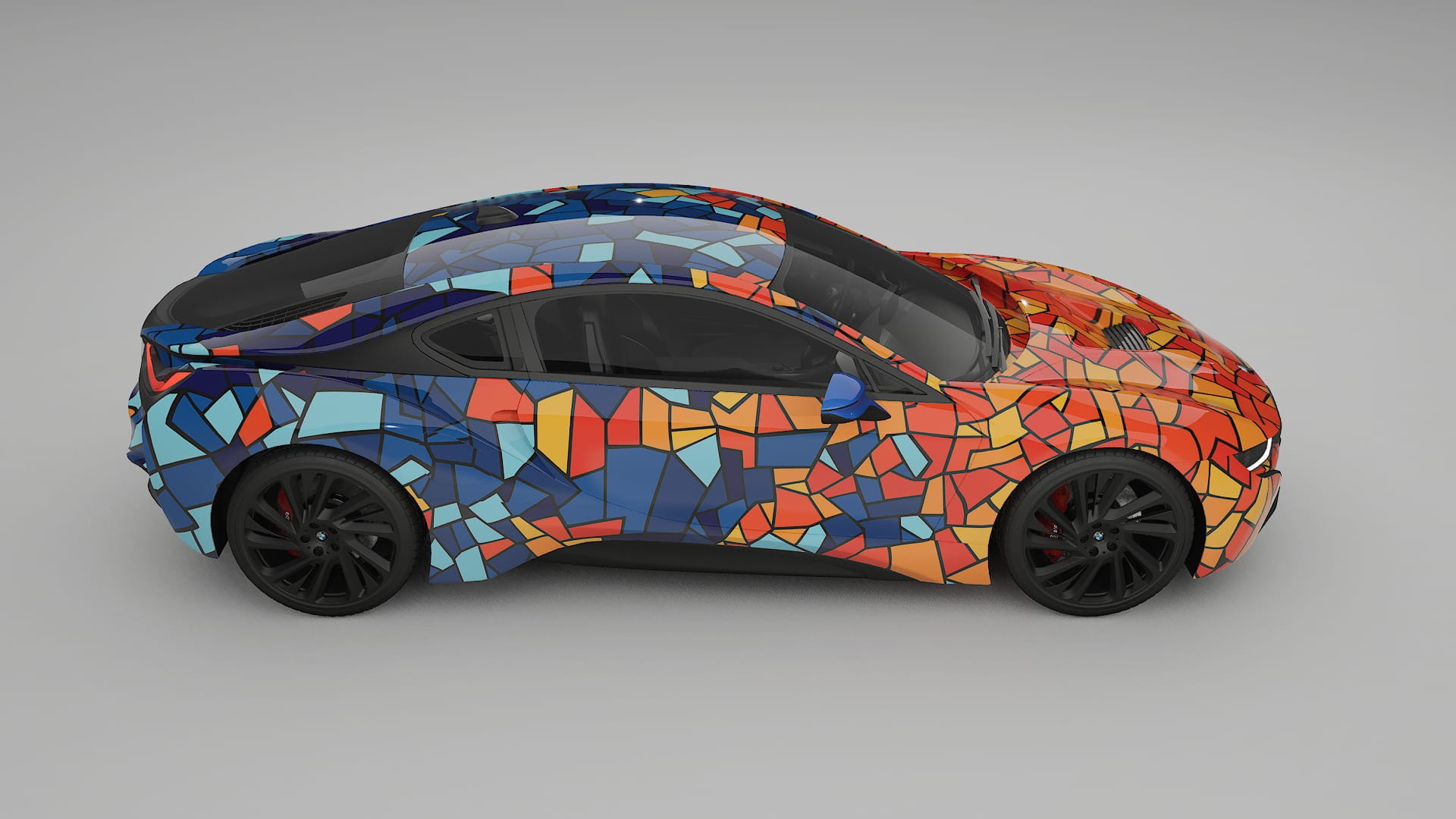 BMW I8 I12 BARCELONA – Ontworpen Wrap PPF Kit van Printbaar Polyurethaanfolie