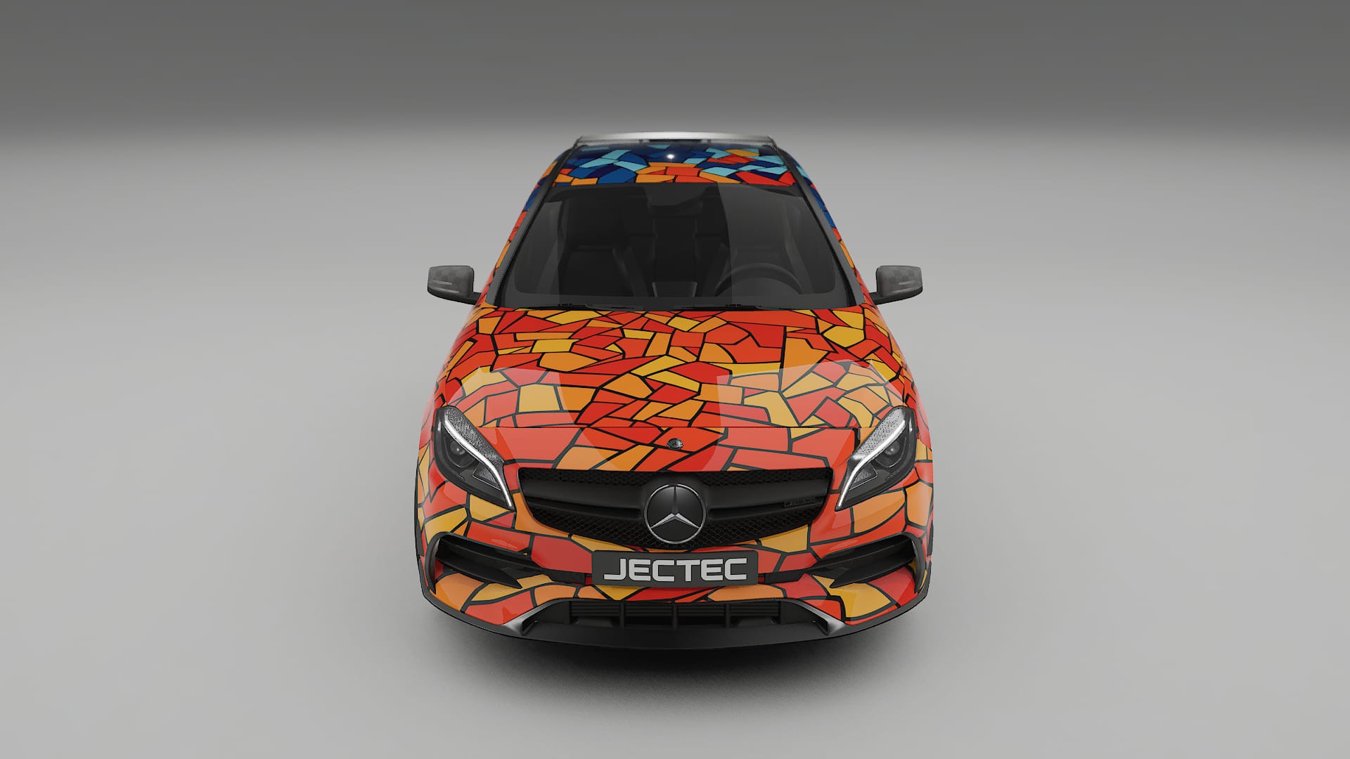 Mercedes A45 AMG W176 BARCELONA – Ontworpen Wrap PPF Kit van Printbaar Polyurethaanfolie