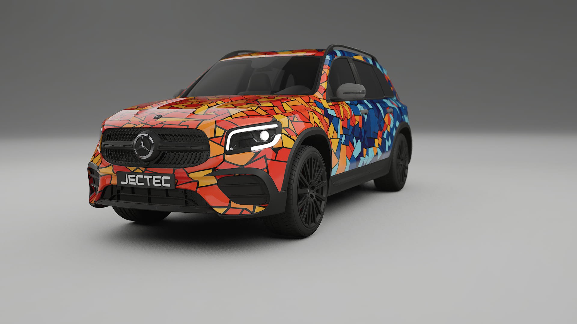 Mercedes AMG GLB BARCELONA – Ontworpen Wrap PPF Kit van Printbaar Polyurethaanfolie