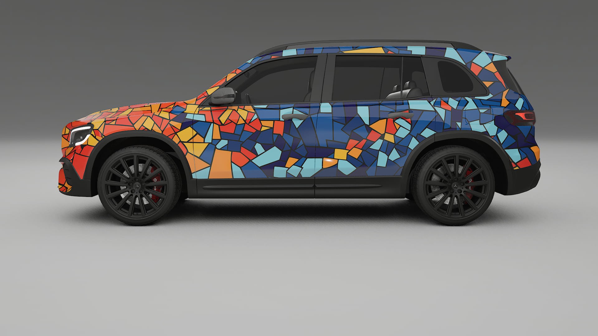 Mercedes AMG GLB BARCELONA – Ontworpen Wrap PPF Kit van Printbaar Polyurethaanfolie