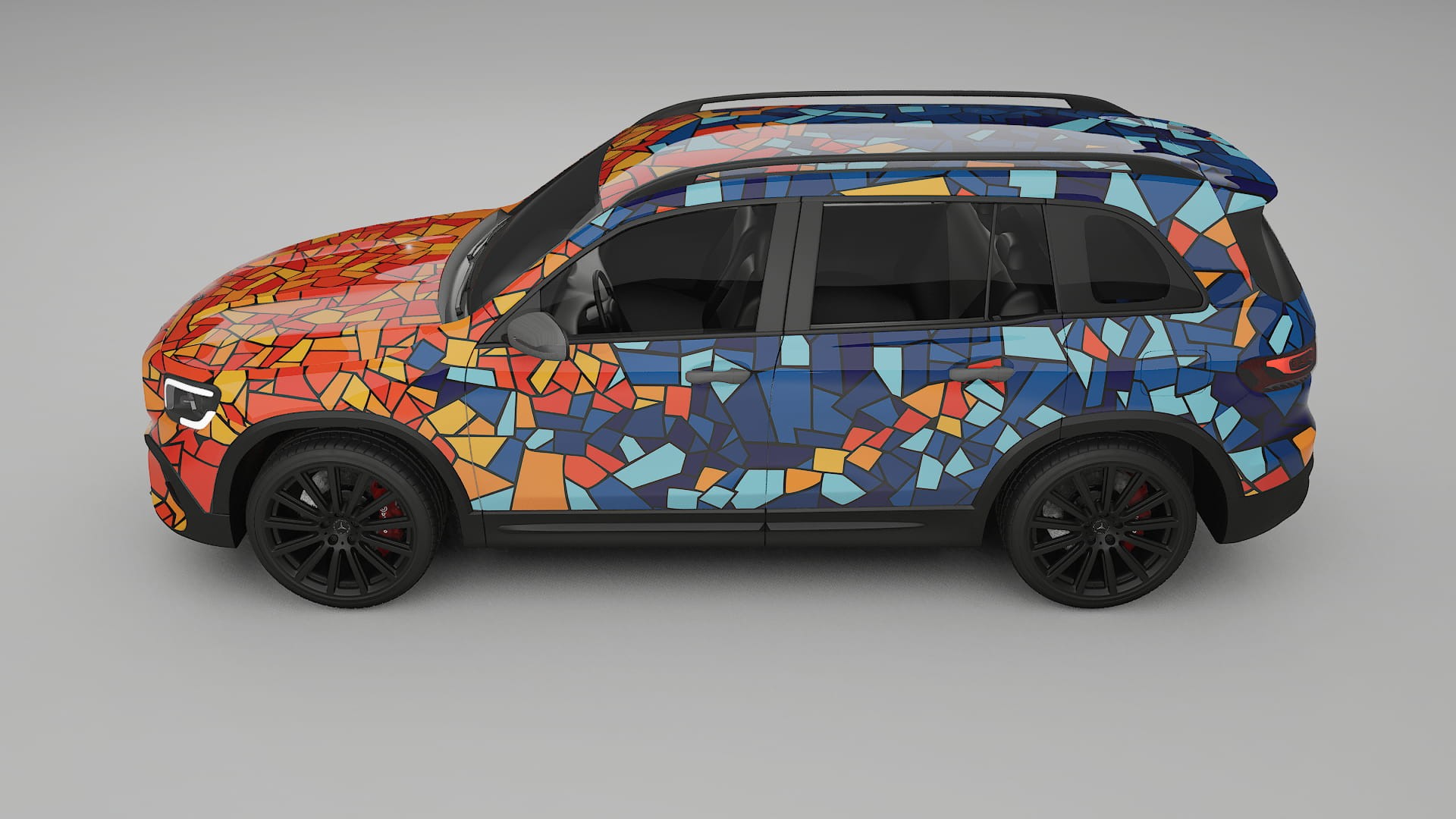 Mercedes AMG GLB BARCELONA – Ontworpen Wrap PPF Kit van Printbaar Polyurethaanfolie