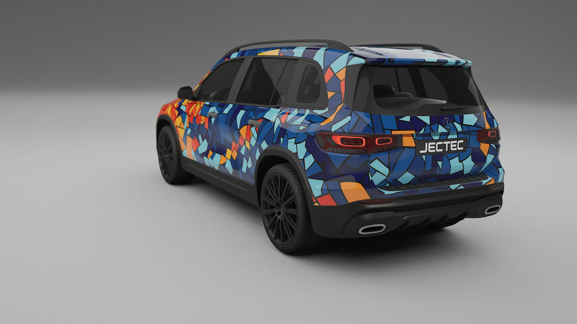 Mercedes AMG GLB BARCELONA – Ontworpen Wrap PPF Kit van Printbaar Polyurethaanfolie