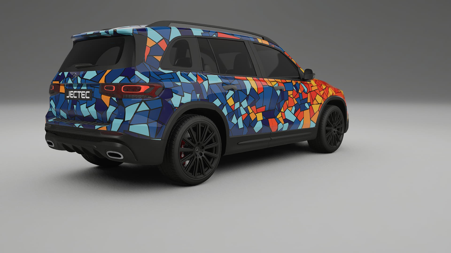 Mercedes AMG GLB BARCELONA – Ontworpen Wrap PPF Kit van Printbaar Polyurethaanfolie