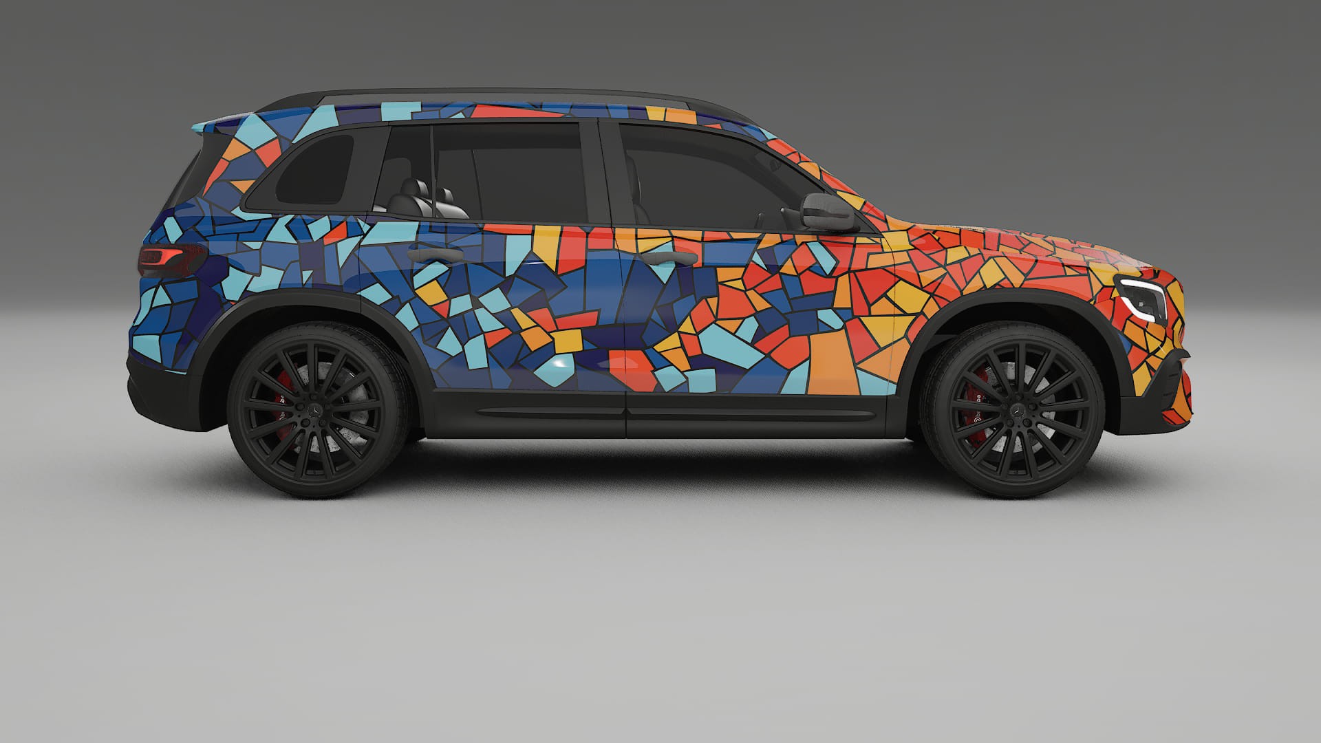 Mercedes AMG GLB BARCELONA – Ontworpen Wrap PPF Kit van Printbaar Polyurethaanfolie