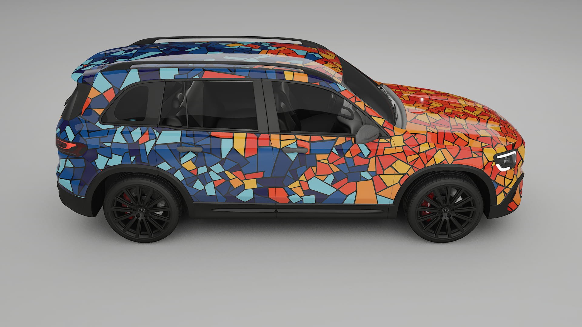 Mercedes AMG GLB BARCELONA – Ontworpen Wrap PPF Kit van Printbaar Polyurethaanfolie