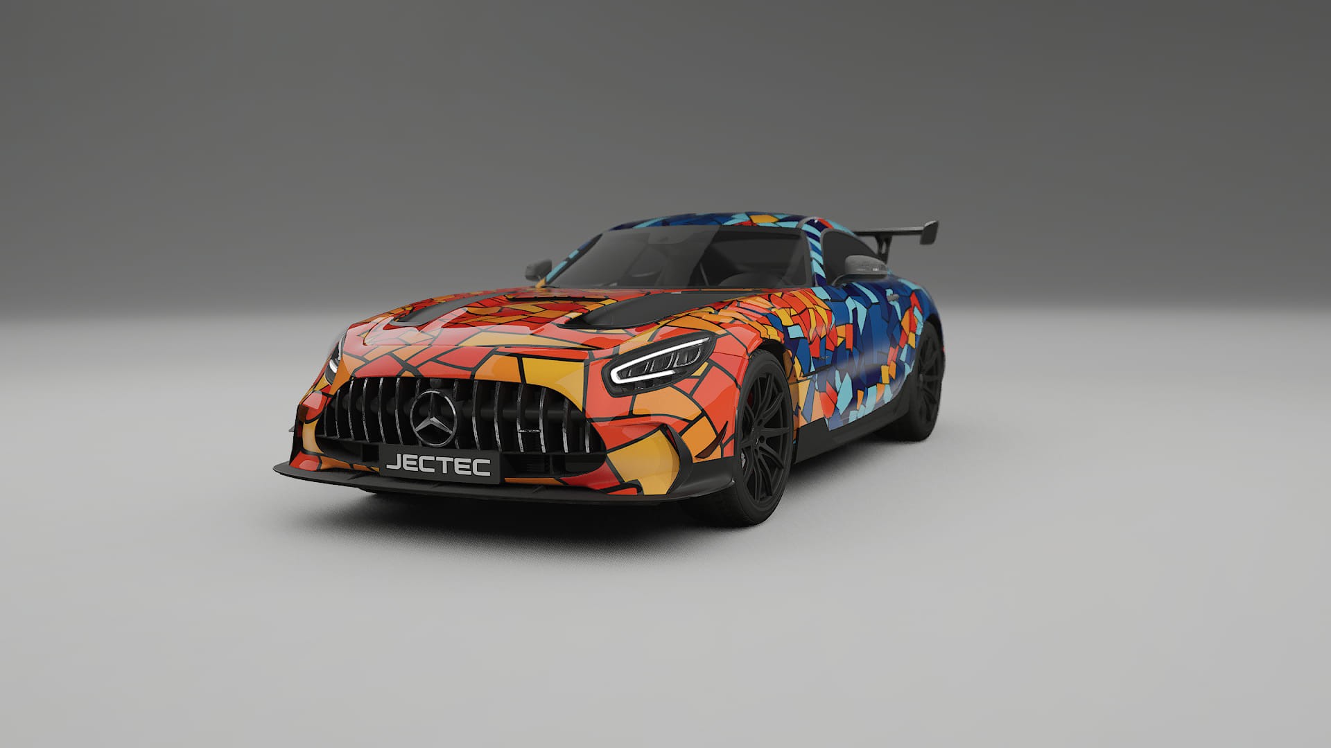 Mercedes AMG GT Black Series C192 Coupe BARCELONA – Ontworpen Wrap PPF Kit van Printbaar Polyurethaanfolie