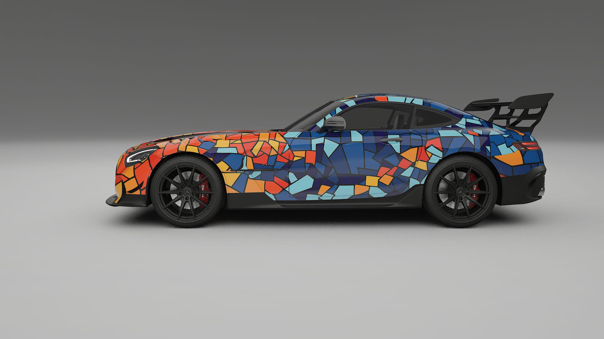 Mercedes AMG GT Black Series C192 Coupe BARCELONA – Ontworpen Wrap PPF Kit van Printbaar Polyurethaanfolie