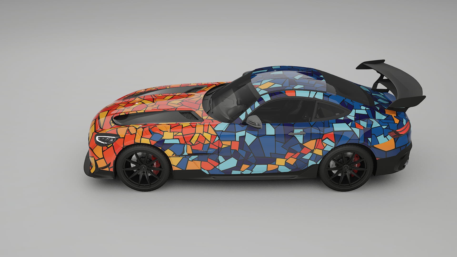Mercedes AMG GT Black Series C192 Coupe BARCELONA – Ontworpen Wrap PPF Kit van Printbaar Polyurethaanfolie