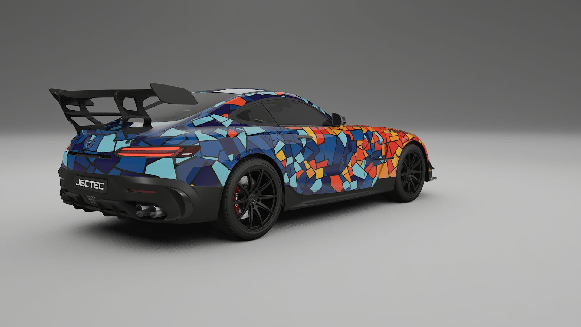 Mercedes AMG GT Black Series C192 Coupe BARCELONA – Ontworpen Wrap PPF Kit van Printbaar Polyurethaanfolie