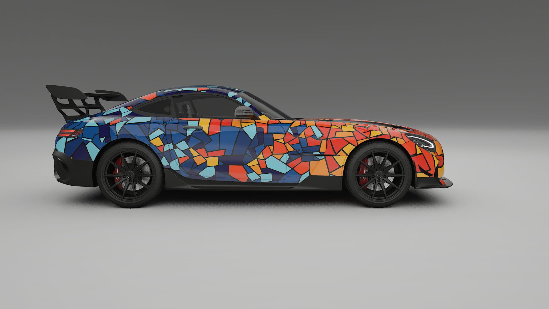 Mercedes AMG GT Black Series C192 Coupe BARCELONA – Ontworpen Wrap PPF Kit van Printbaar Polyurethaanfolie