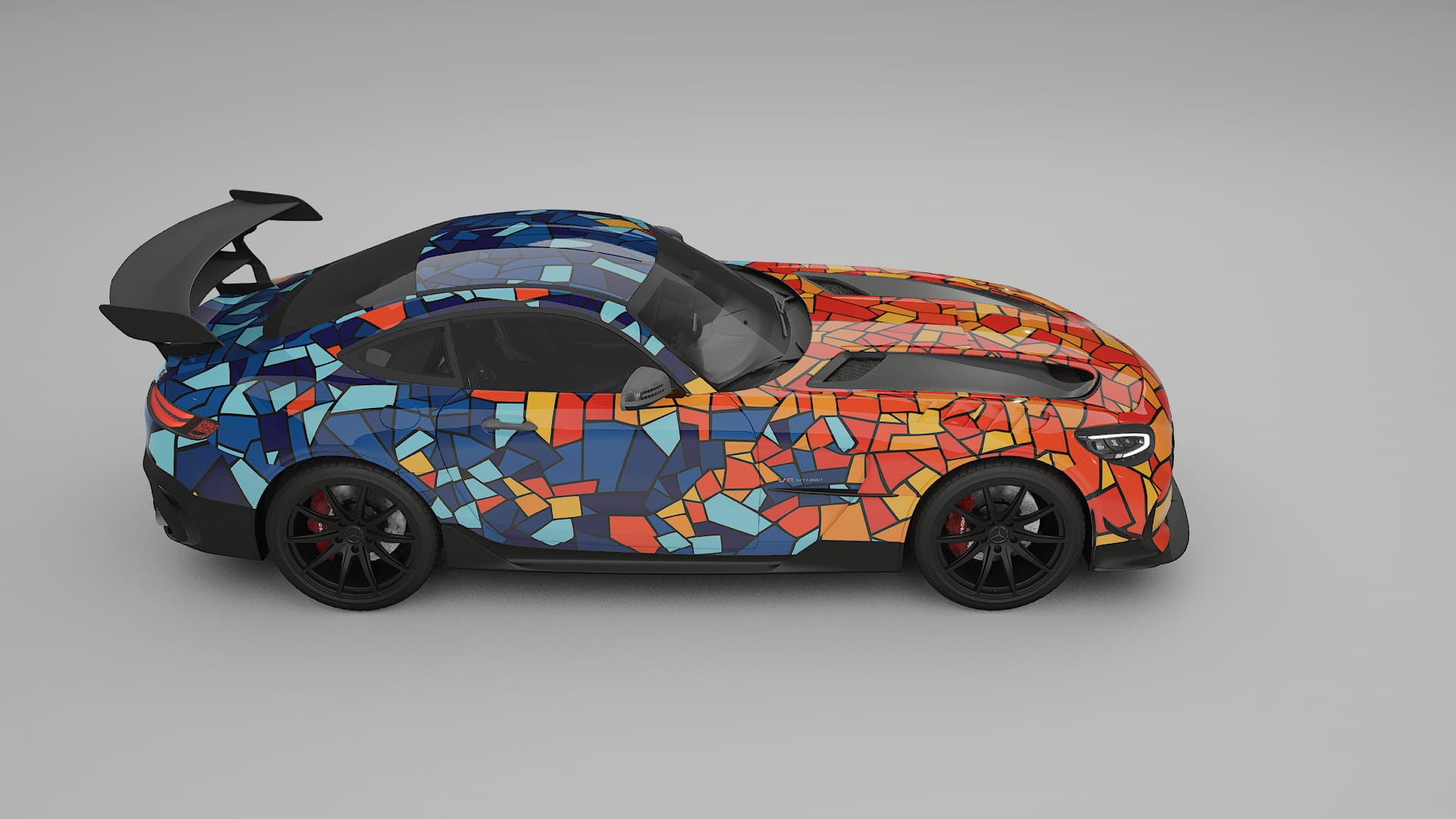 Mercedes AMG GT Black Series C192 Coupe BARCELONA – Ontworpen Wrap PPF Kit van Printbaar Polyurethaanfolie