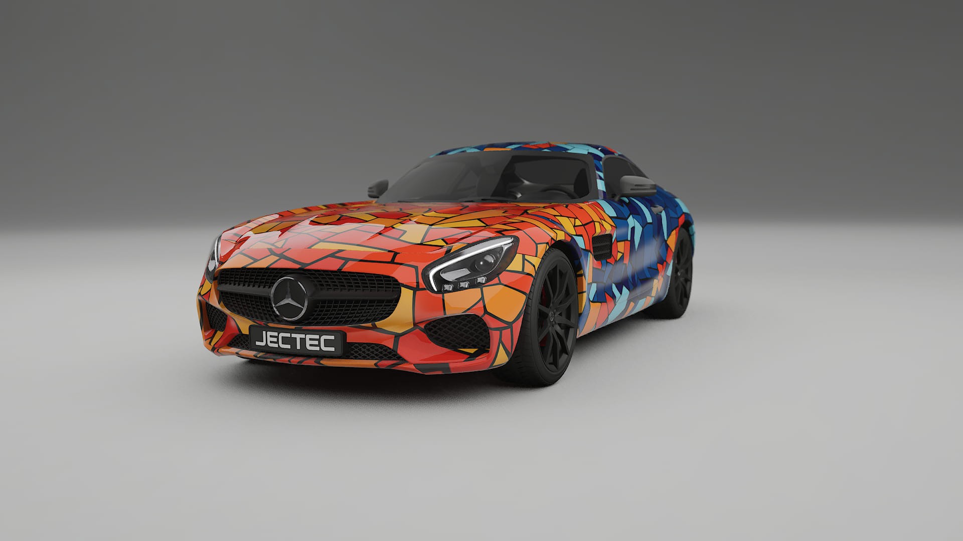 Mercedes AMG GT C190 Coupe BARCELONA – Ontworpen Wrap PPF Kit van Printbaar Polyurethaanfolie