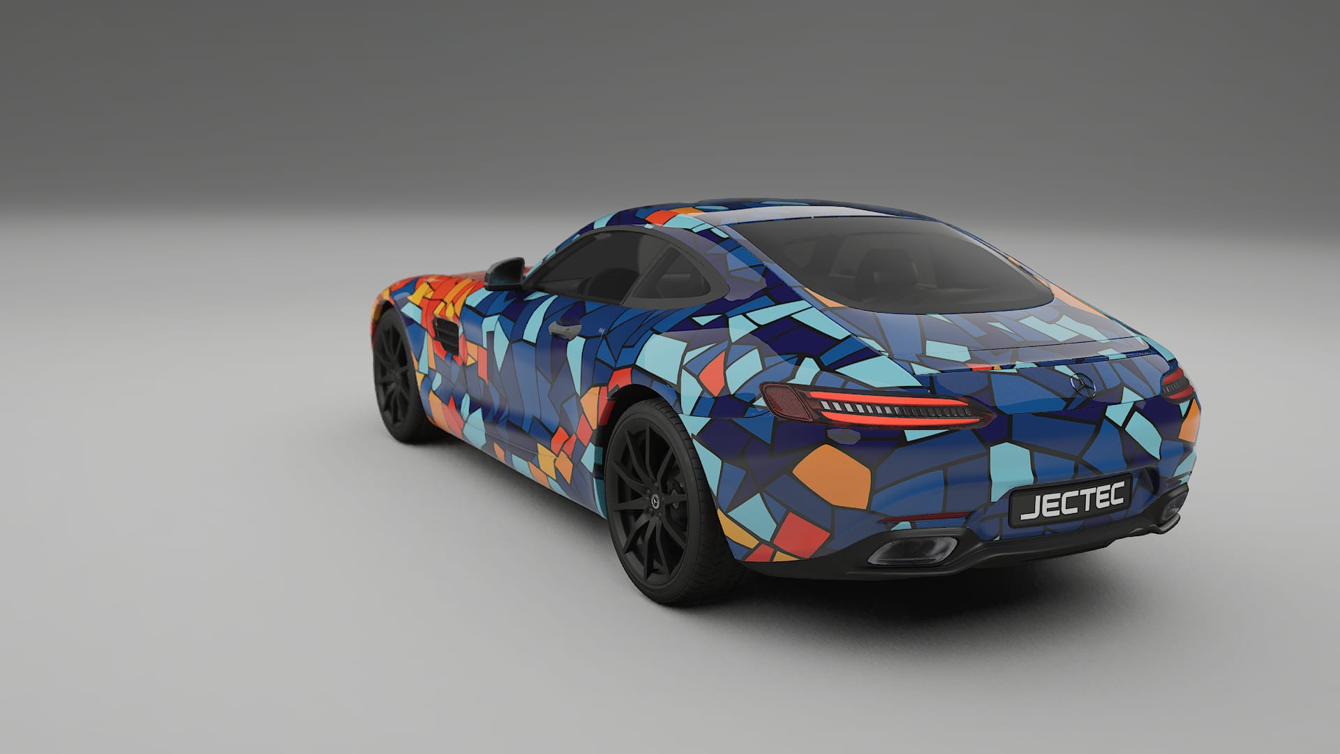 Mercedes AMG GT C190 Coupe BARCELONA – Ontworpen Wrap PPF Kit van Printbaar Polyurethaanfolie