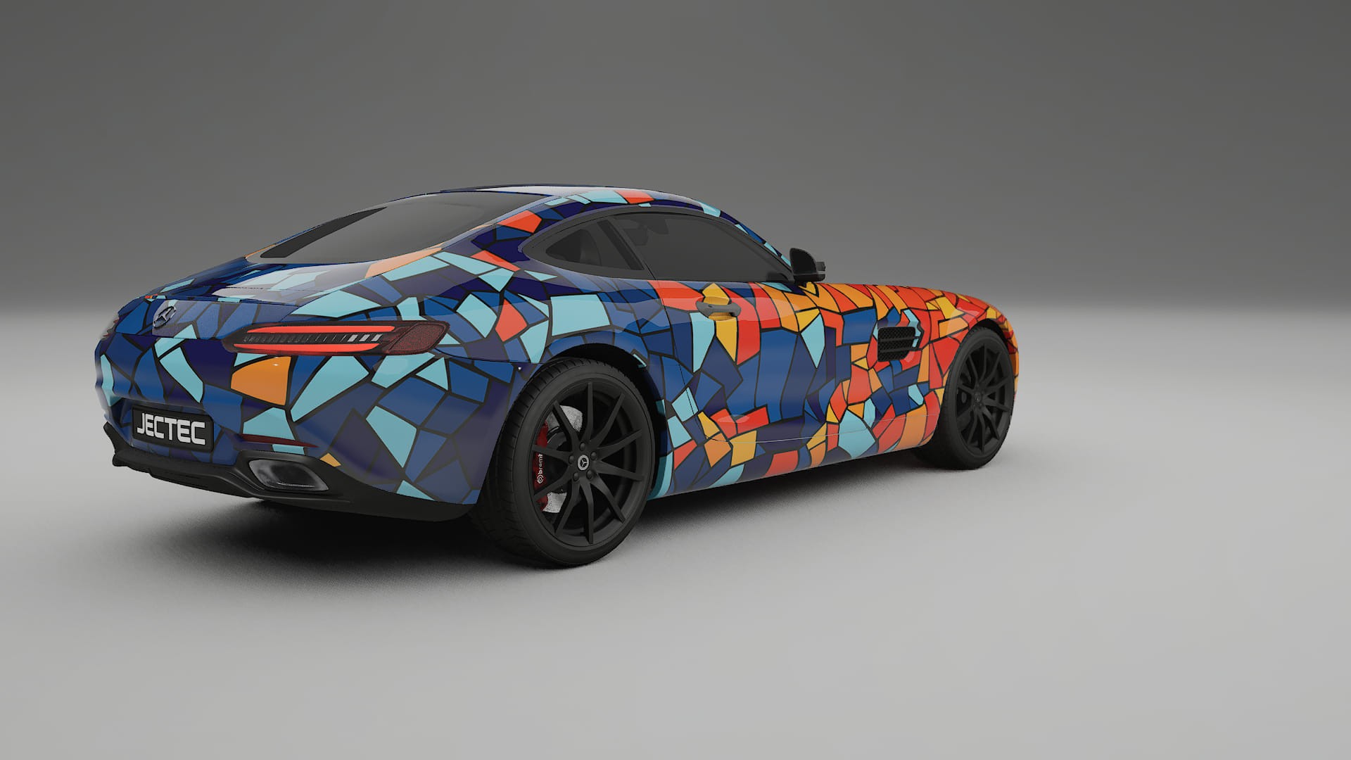 Mercedes AMG GT C190 Coupe BARCELONA – Ontworpen Wrap PPF Kit van Printbaar Polyurethaanfolie