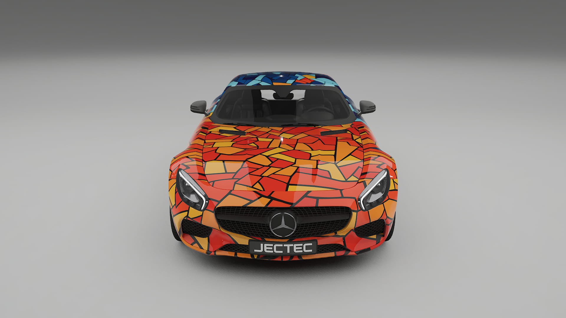 Mercedes AMG GT C190 Coupe BARCELONA – Ontworpen Wrap PPF Kit van Printbaar Polyurethaanfolie