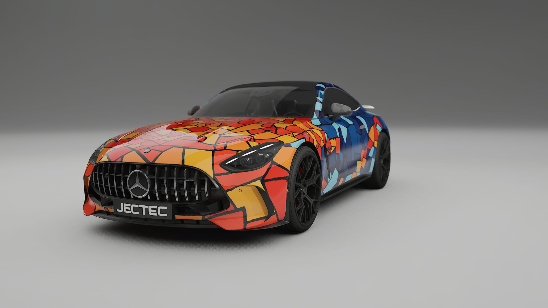 Mercedes AMG GT Coupe C192 BARCELONA – Ontworpen Wrap PPF Kit van Printbaar Polyurethaanfolie
