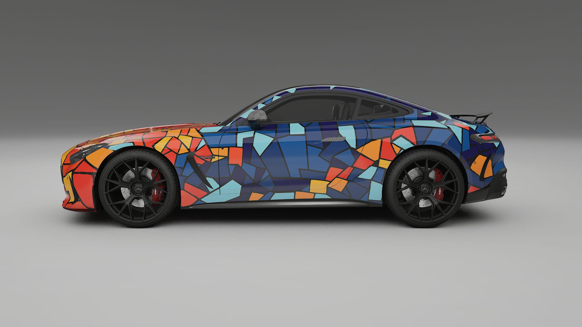 Mercedes AMG GT Coupe C192 BARCELONA – Ontworpen Wrap PPF Kit van Printbaar Polyurethaanfolie