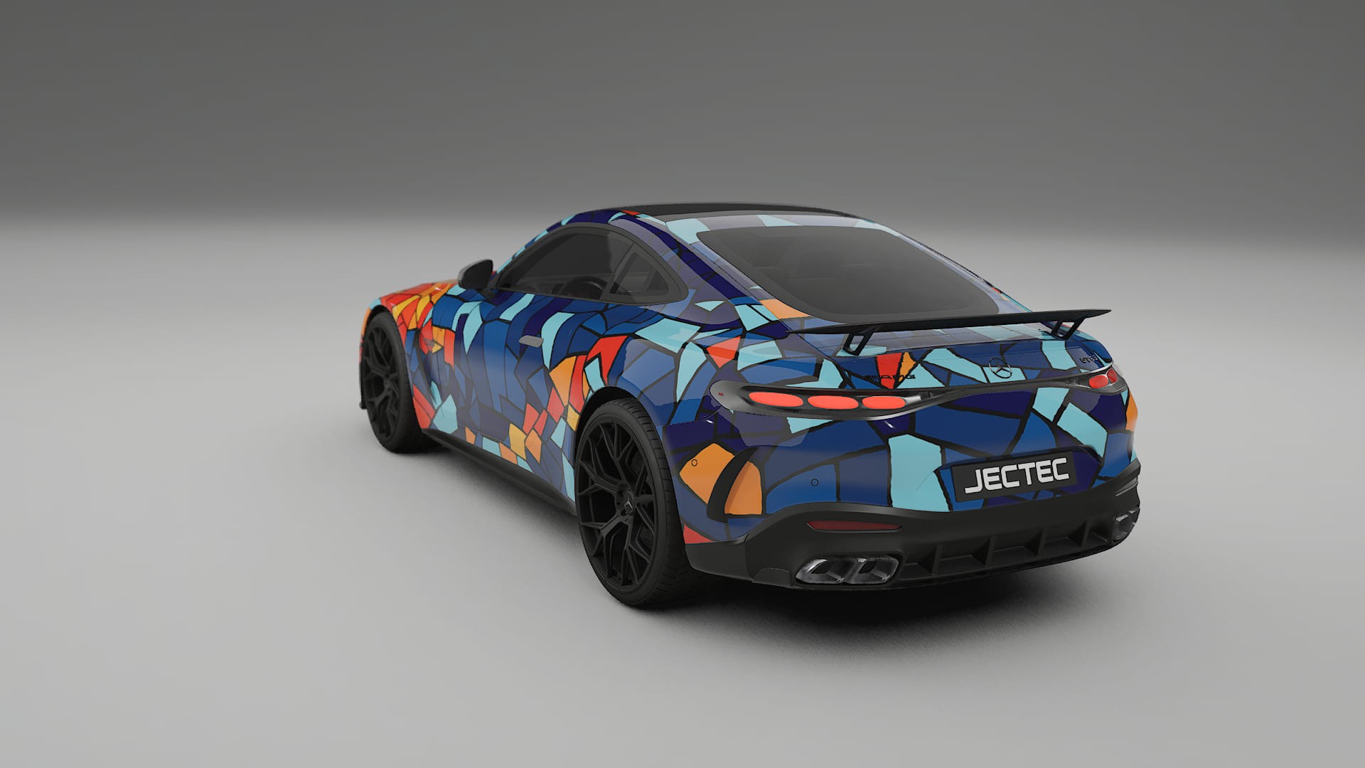 Mercedes AMG GT Coupe C192 BARCELONA – Ontworpen Wrap PPF Kit van Printbaar Polyurethaanfolie