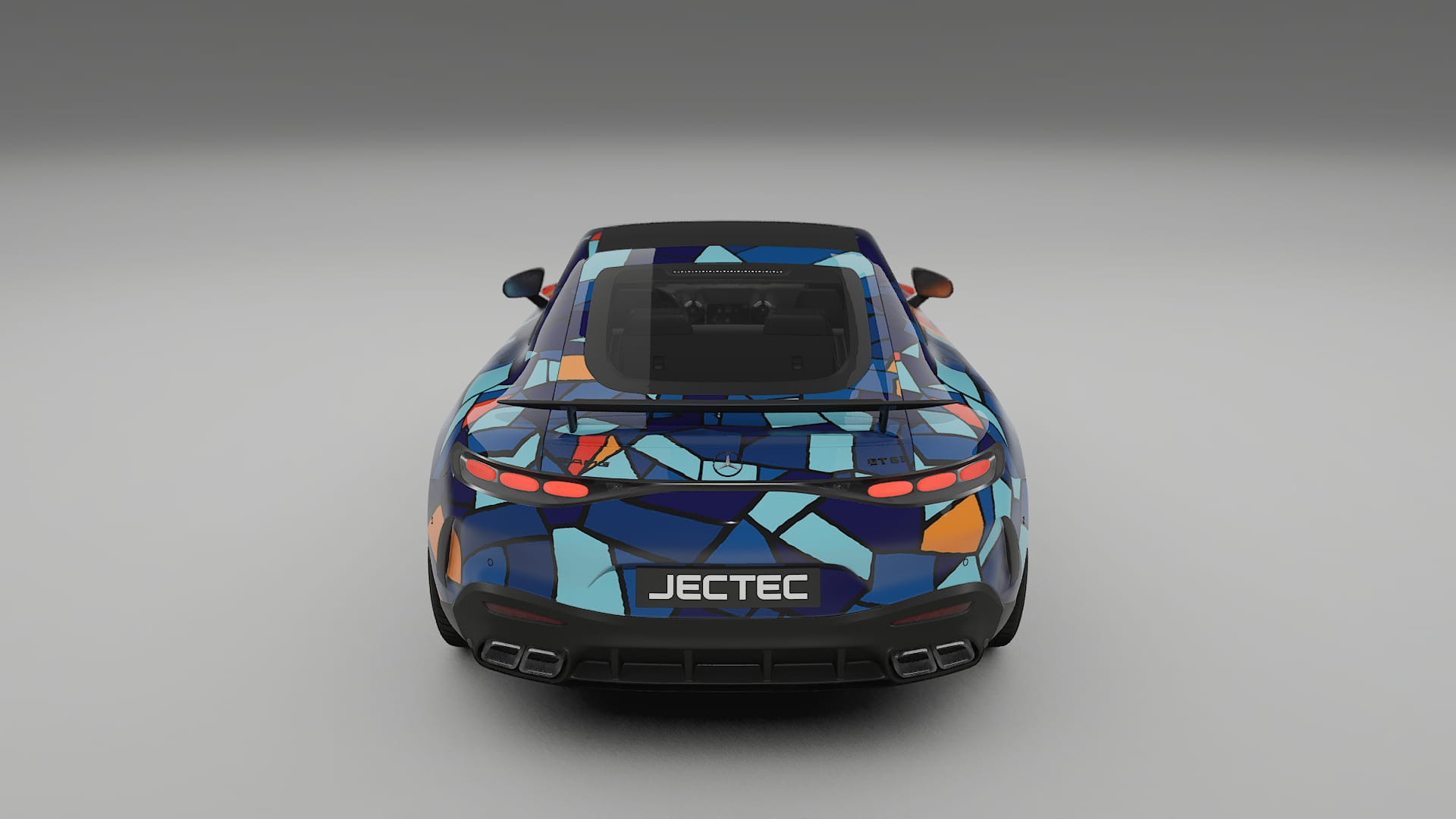 Mercedes AMG GT Coupe C192 BARCELONA – Ontworpen Wrap PPF Kit van Printbaar Polyurethaanfolie