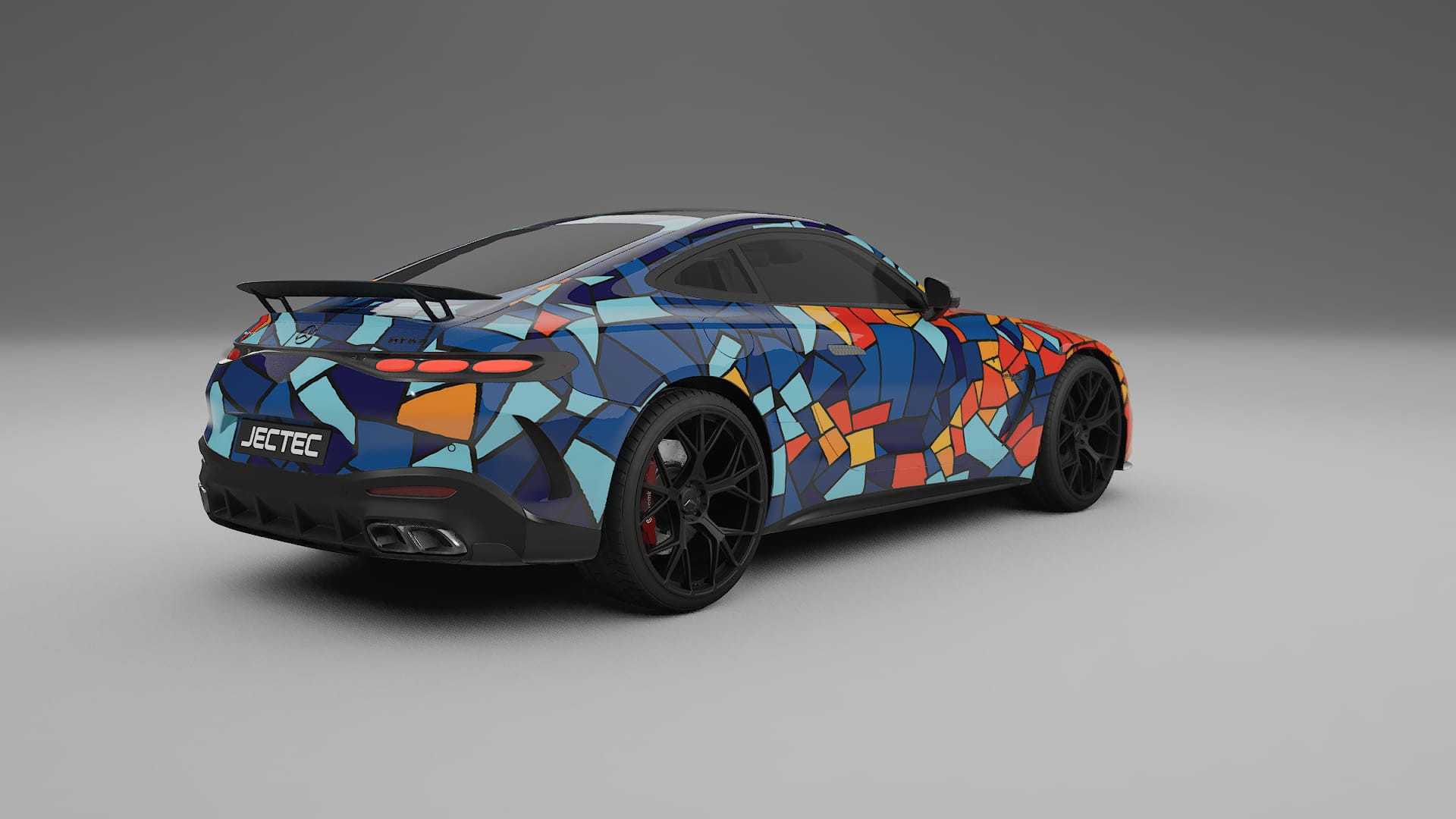 Mercedes AMG GT Coupe C192 BARCELONA – Ontworpen Wrap PPF Kit van Printbaar Polyurethaanfolie