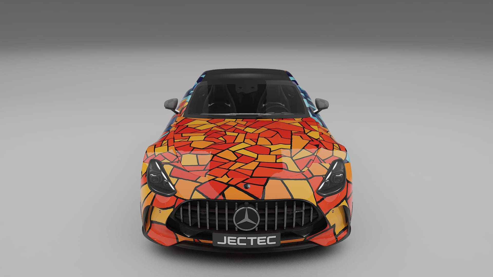 Mercedes AMG GT Coupe C192 BARCELONA – Ontworpen Wrap PPF Kit van Printbaar Polyurethaanfolie