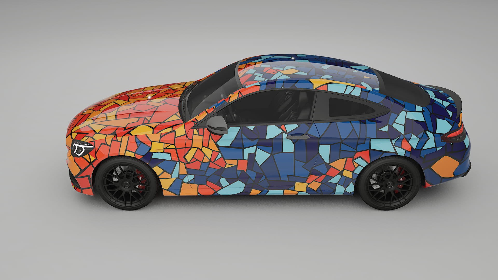 Mercedes C63 AMG W205 Coupe BARCELONA – Ontworpen Wrap PPF Kit van Printbaar Polyurethaanfolie