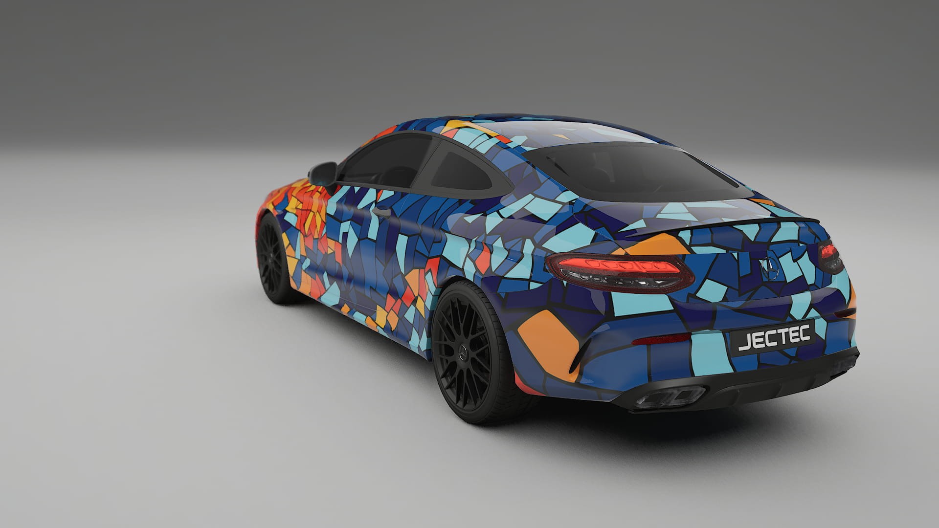 Mercedes C63 AMG W205 Coupe BARCELONA – Ontworpen Wrap PPF Kit van Printbaar Polyurethaanfolie