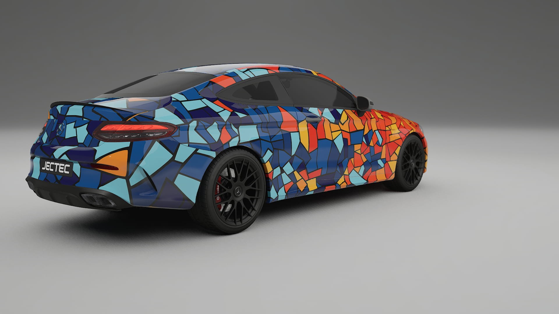 Mercedes C63 AMG W205 Coupe BARCELONA – Ontworpen Wrap PPF Kit van Printbaar Polyurethaanfolie