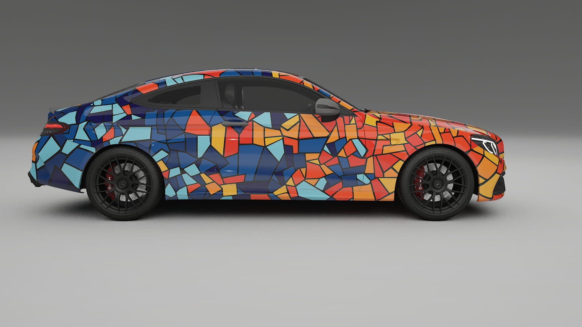 Mercedes C63 AMG W205 Coupe BARCELONA – Ontworpen Wrap PPF Kit van Printbaar Polyurethaanfolie