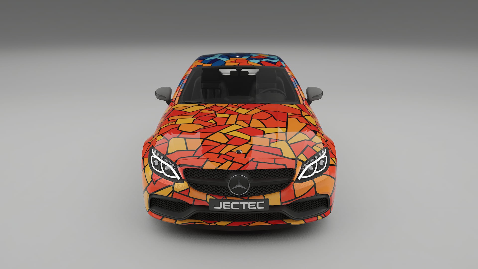 Mercedes C63 AMG W205 Coupe BARCELONA – Ontworpen Wrap PPF Kit van Printbaar Polyurethaanfolie