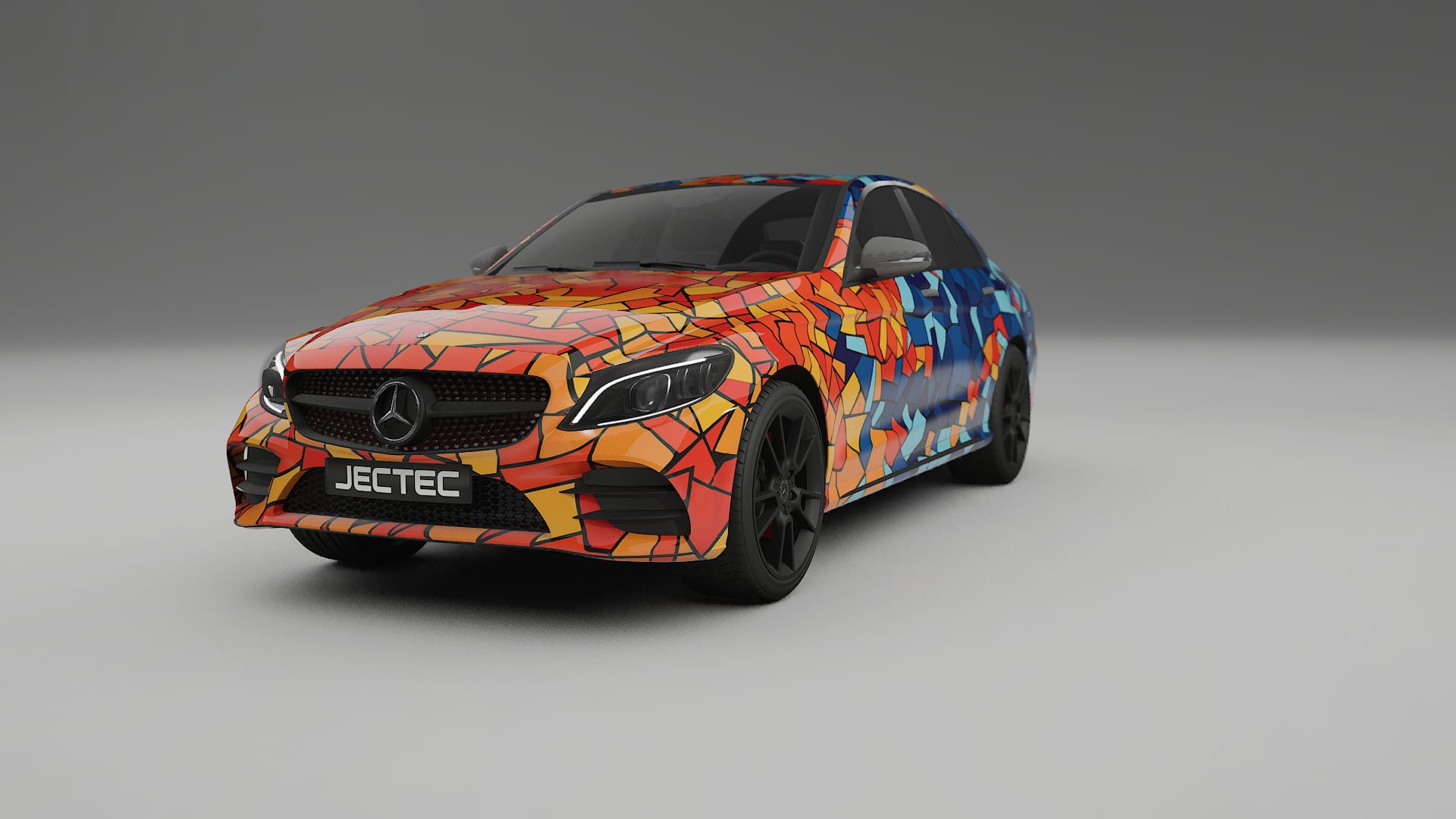 Mercedes C-class W205 AMG sedan BARCELONA – Ontworpen Wrap PPF Kit van Printbaar Polyurethaanfolie