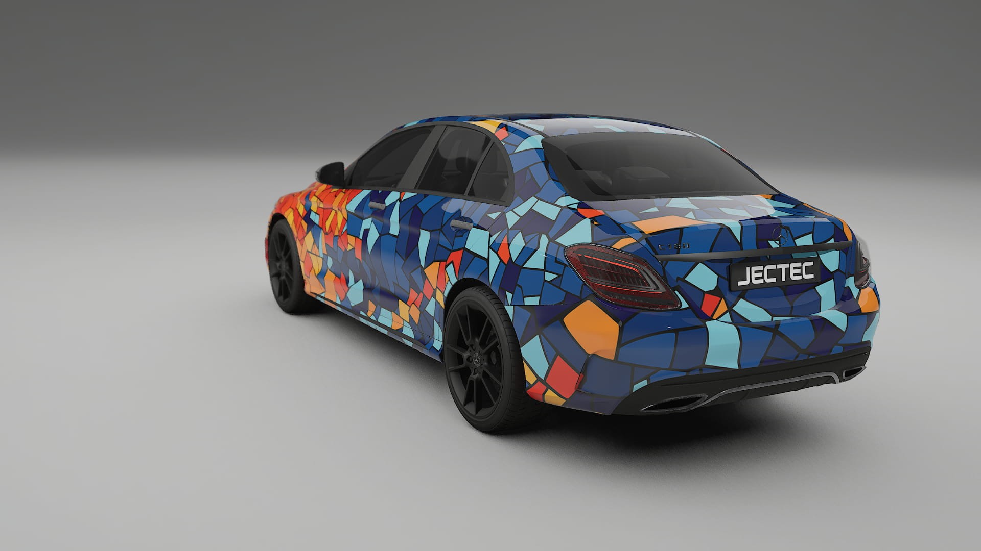 Mercedes C-class W205 AMG sedan BARCELONA – Ontworpen Wrap PPF Kit van Printbaar Polyurethaanfolie