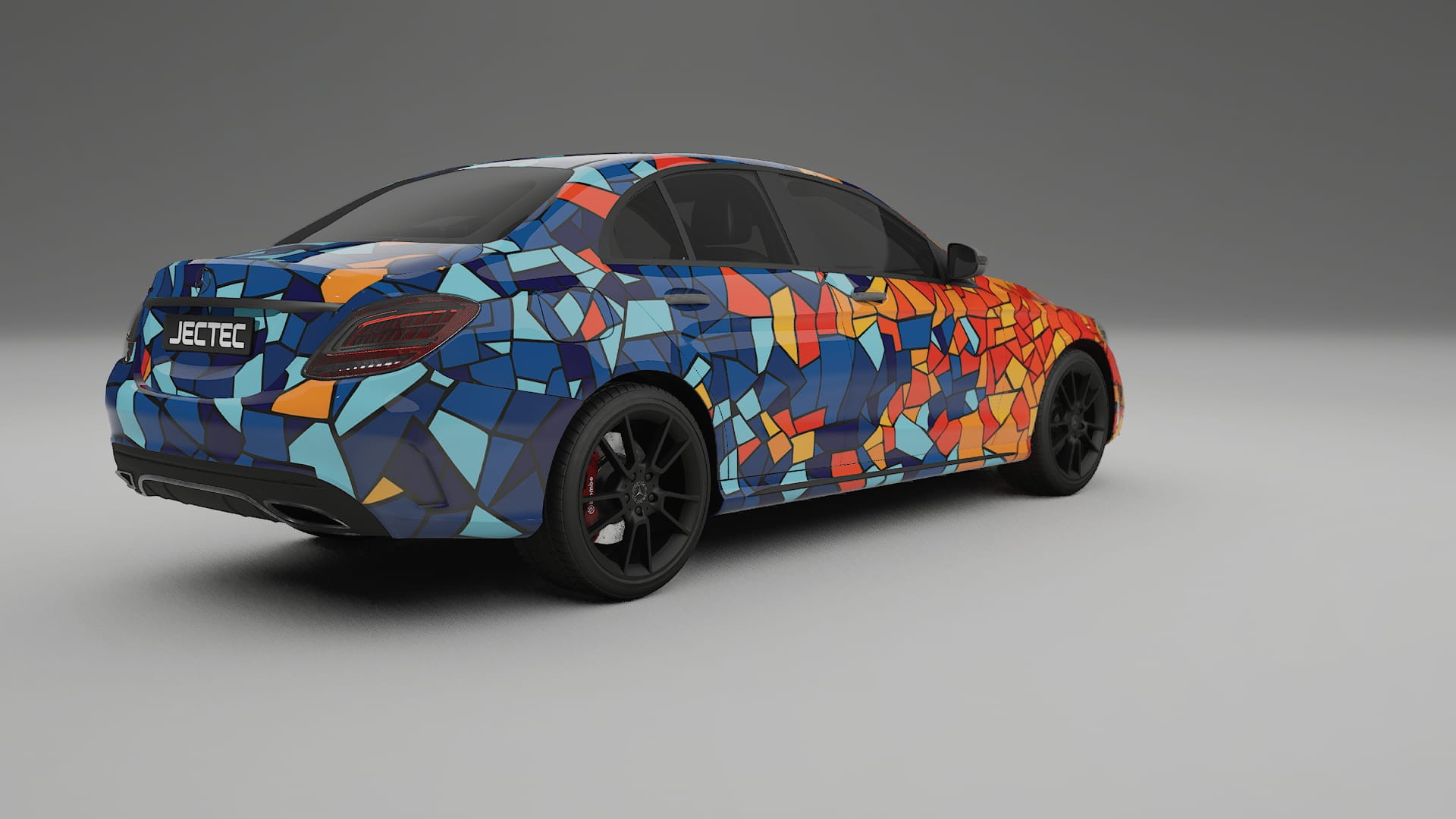 Mercedes C-class W205 AMG sedan BARCELONA – Ontworpen Wrap PPF Kit van Printbaar Polyurethaanfolie