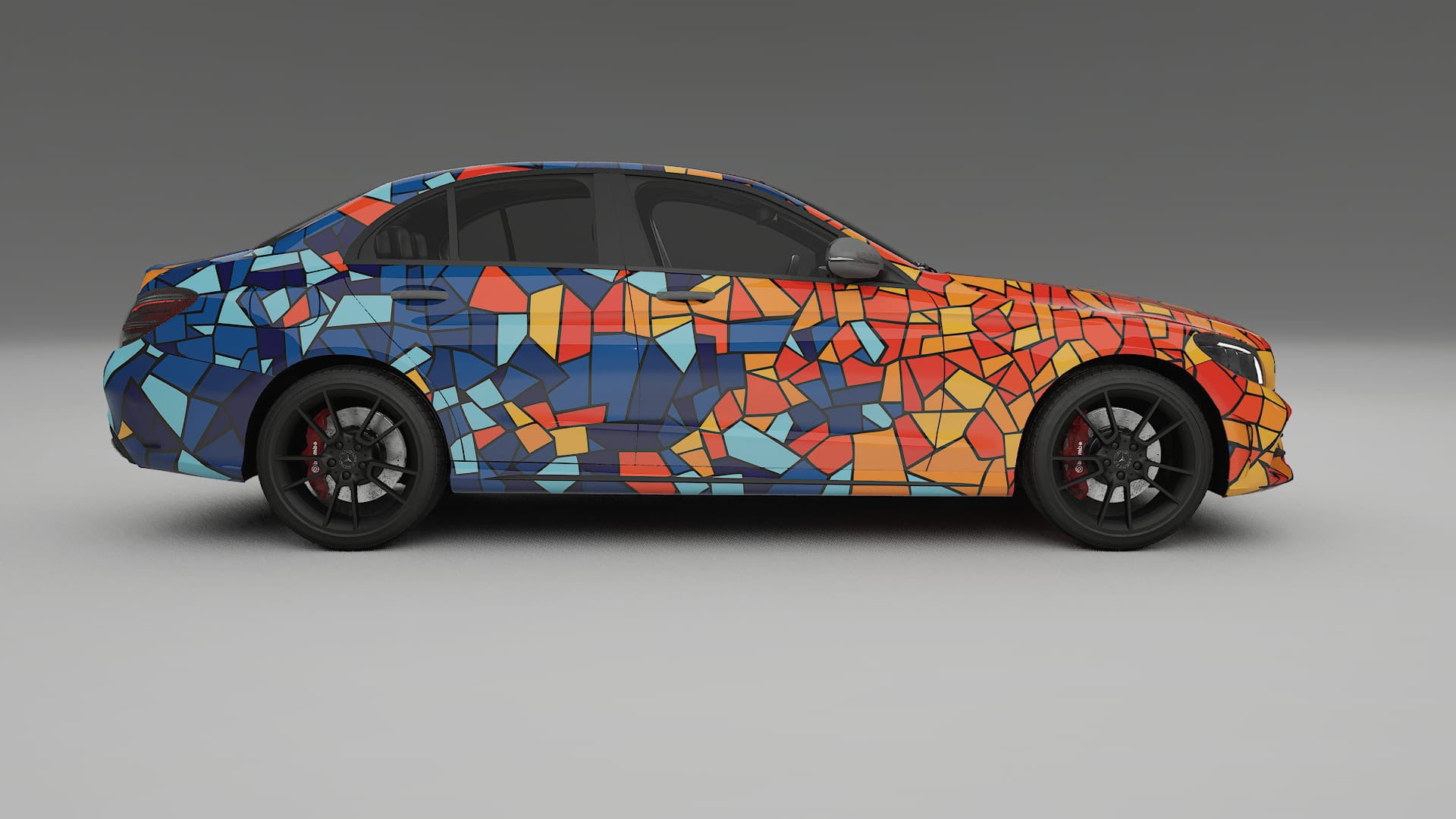 Mercedes C-class W205 AMG sedan BARCELONA – Ontworpen Wrap PPF Kit van Printbaar Polyurethaanfolie