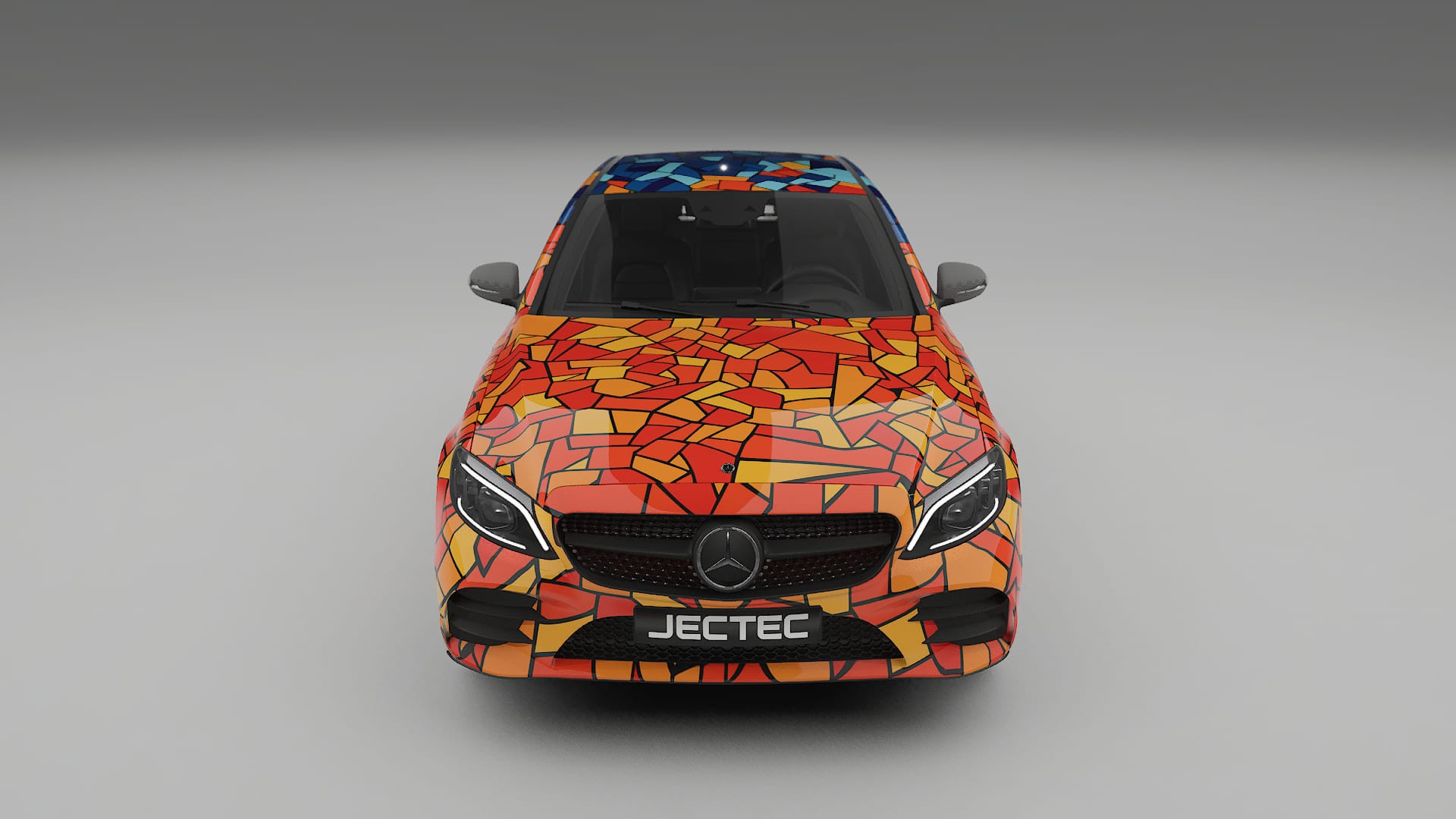 Mercedes C-class W205 AMG sedan BARCELONA – Ontworpen Wrap PPF Kit van Printbaar Polyurethaanfolie