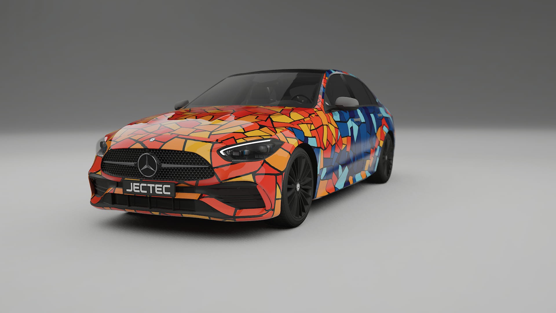 Mercedes C-class W206 BARCELONA – Ontworpen Wrap PPF Kit van Printbaar Polyurethaanfolie