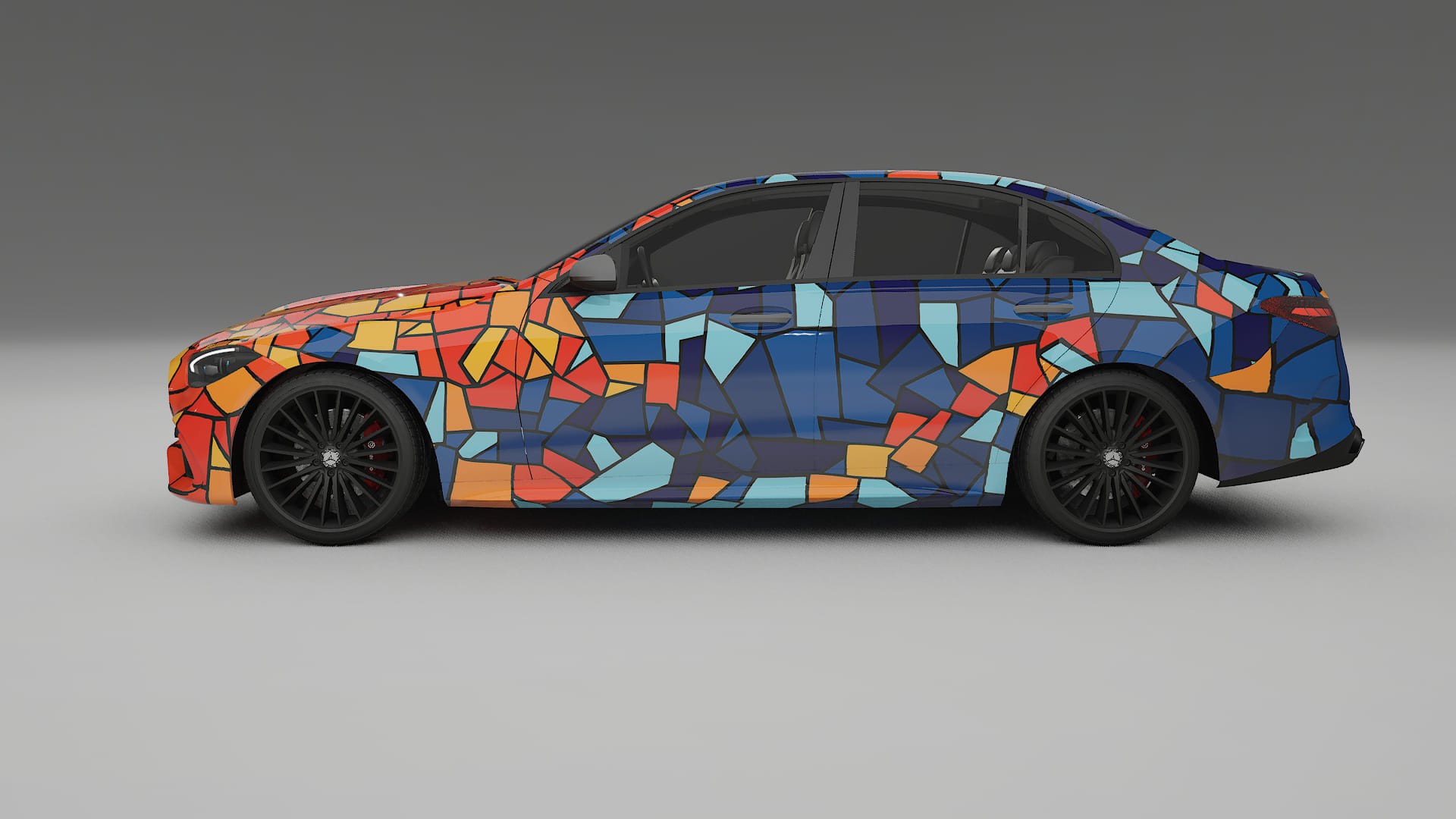 Mercedes C-class W206 BARCELONA – Ontworpen Wrap PPF Kit van Printbaar Polyurethaanfolie