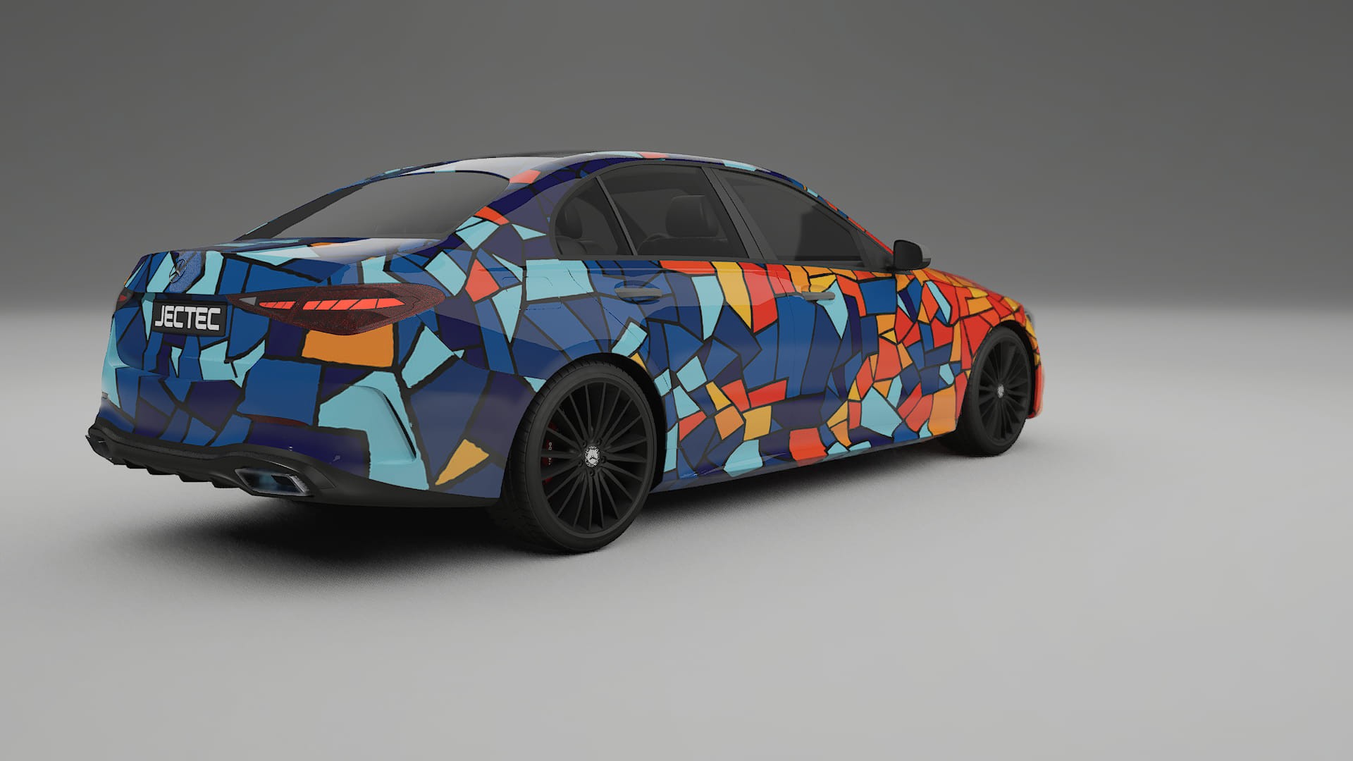 Mercedes C-class W206 BARCELONA – Ontworpen Wrap PPF Kit van Printbaar Polyurethaanfolie