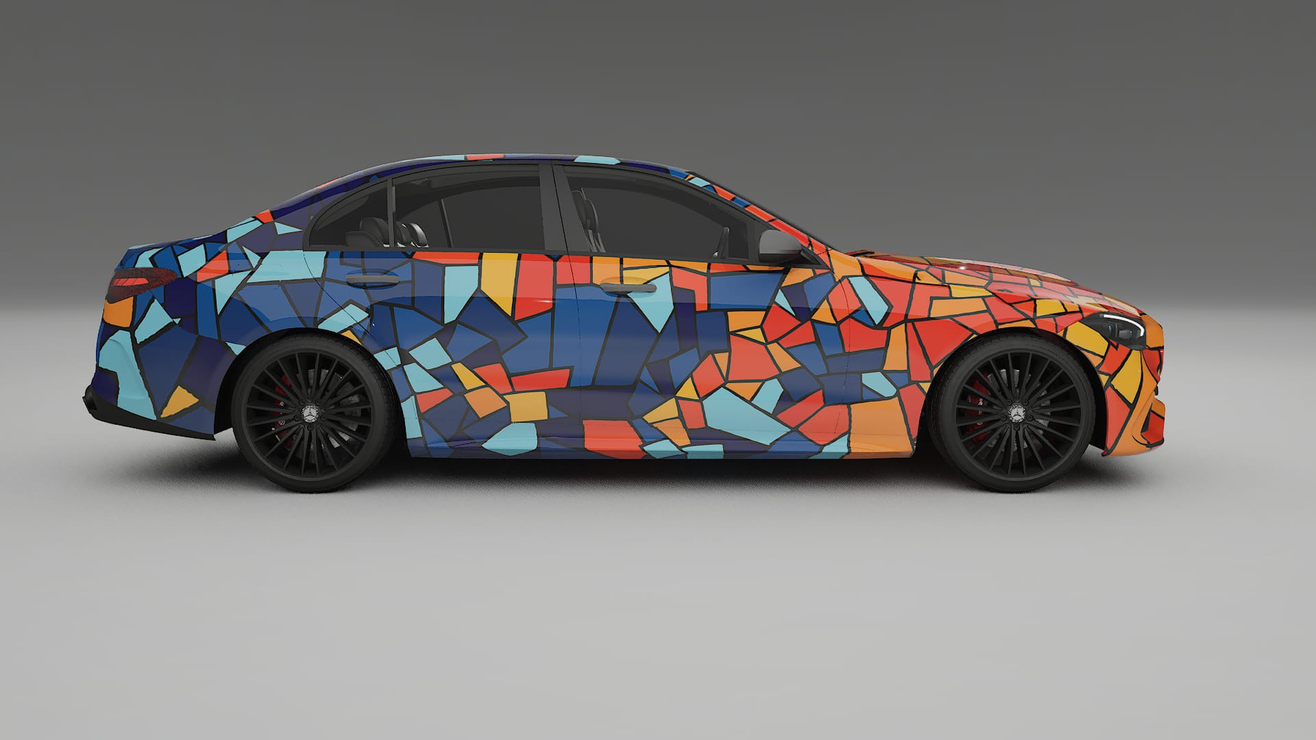 Mercedes C-class W206 BARCELONA – Ontworpen Wrap PPF Kit van Printbaar Polyurethaanfolie