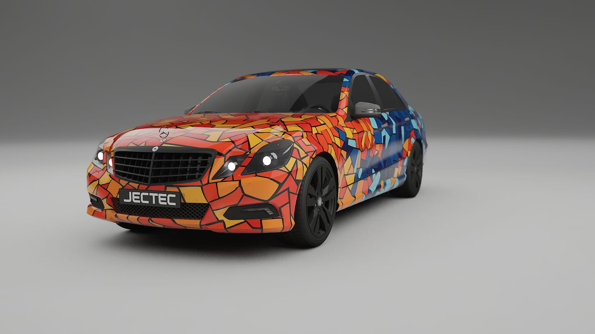 Mercedes E-class Sedan W212 Prefacelift pre-LCI BARCELONA – Ontworpen Wrap PPF Kit van Printbaar Polyurethaanfolie