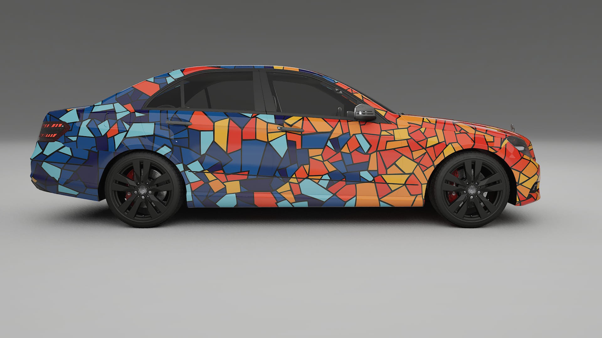 Mercedes E-class Sedan W212 Prefacelift pre-LCI BARCELONA – Ontworpen Wrap PPF Kit van Printbaar Polyurethaanfolie