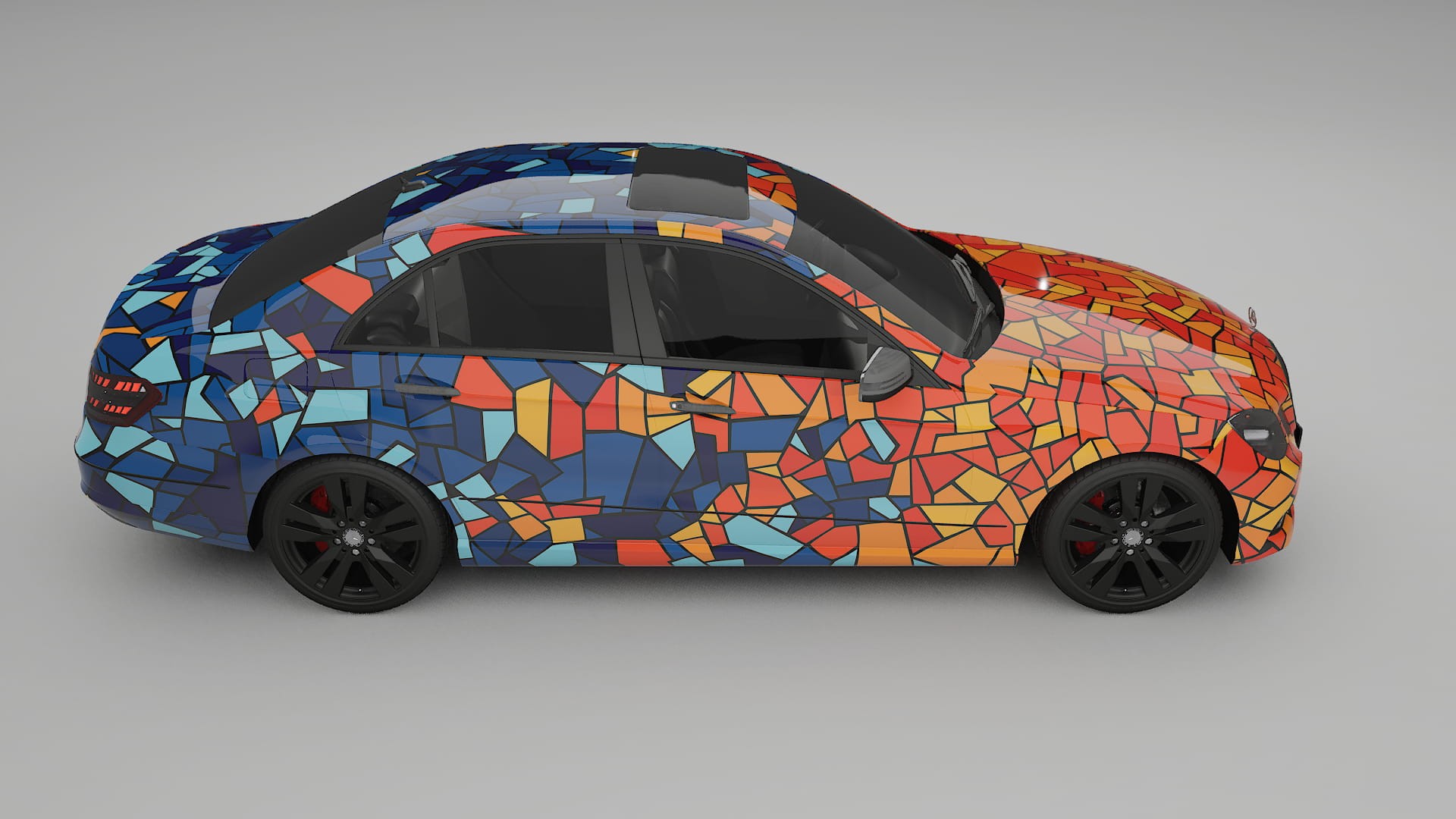 Mercedes E-class Sedan W212 Prefacelift pre-LCI BARCELONA – Ontworpen Wrap PPF Kit van Printbaar Polyurethaanfolie