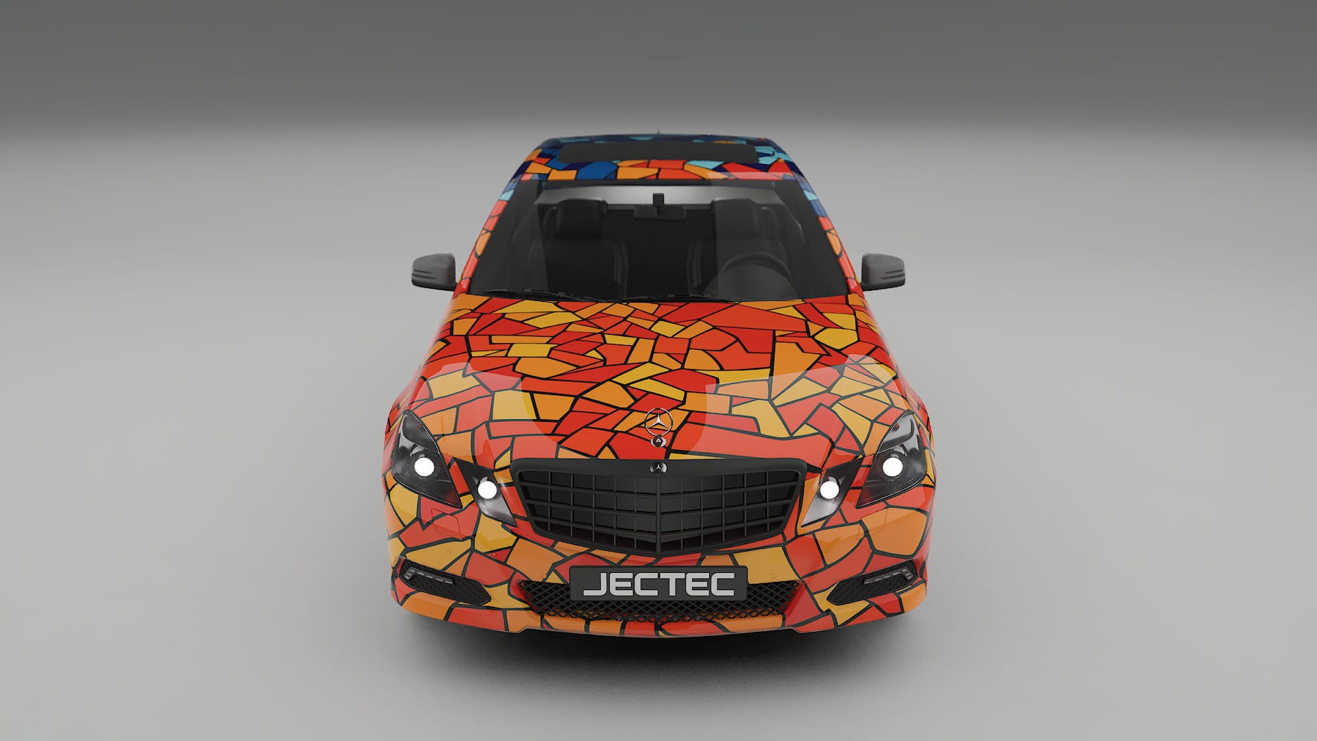 Mercedes E-class Sedan W212 Prefacelift pre-LCI BARCELONA – Ontworpen Wrap PPF Kit van Printbaar Polyurethaanfolie