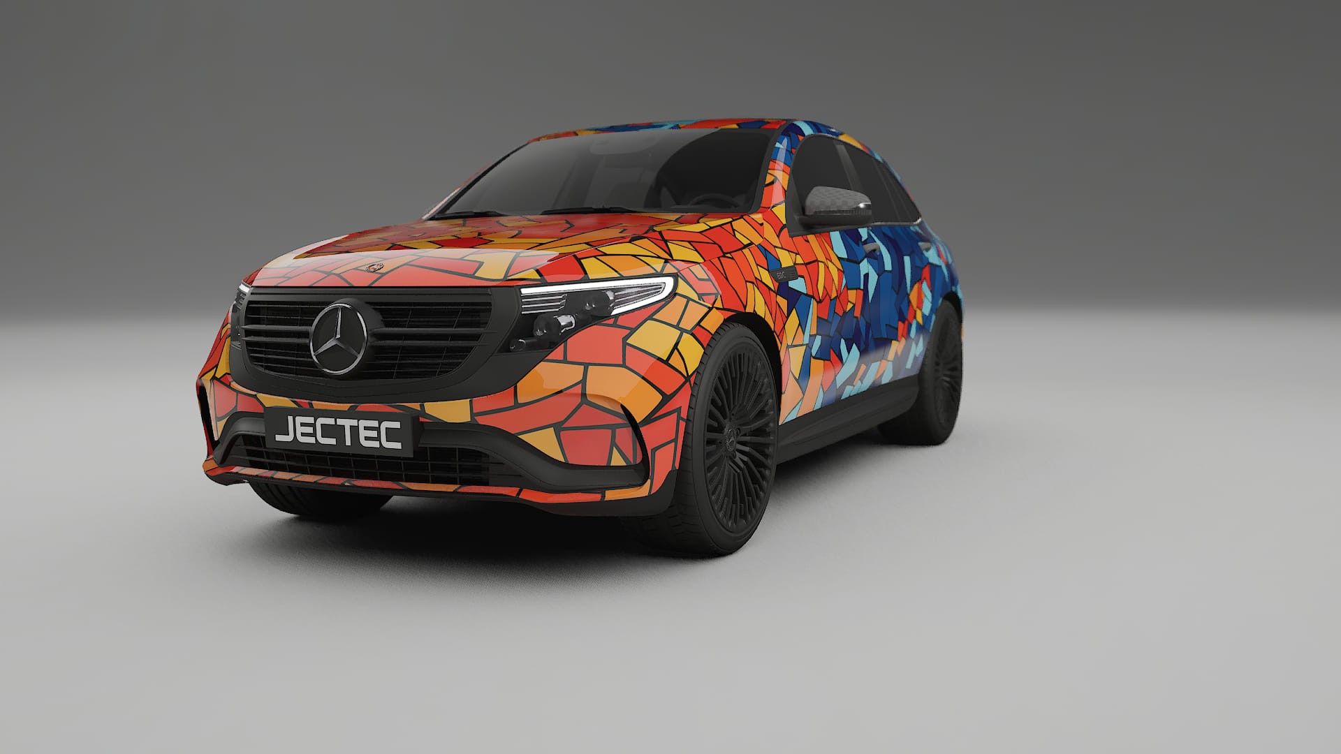 Mercedes EQC AMG BARCELONA – Ontworpen Wrap PPF Kit van Printbaar Polyurethaanfolie