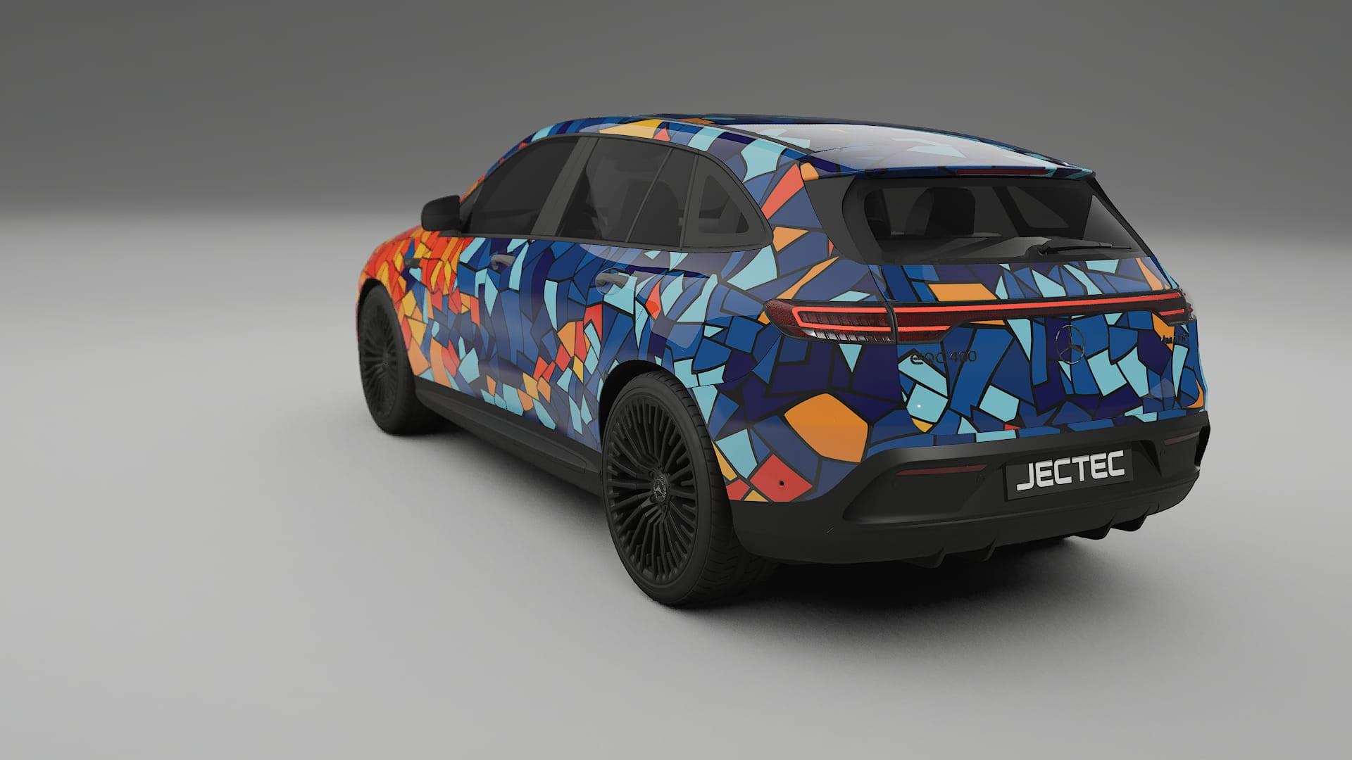 Mercedes EQC AMG BARCELONA – Ontworpen Wrap PPF Kit van Printbaar Polyurethaanfolie