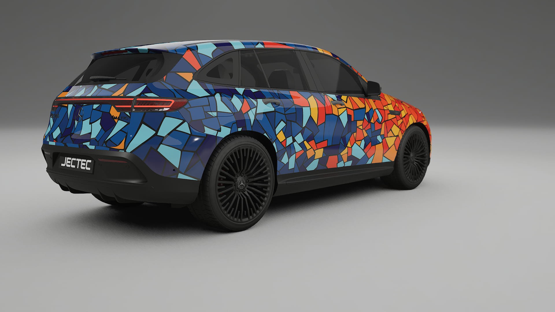 Mercedes EQC AMG BARCELONA – Ontworpen Wrap PPF Kit van Printbaar Polyurethaanfolie