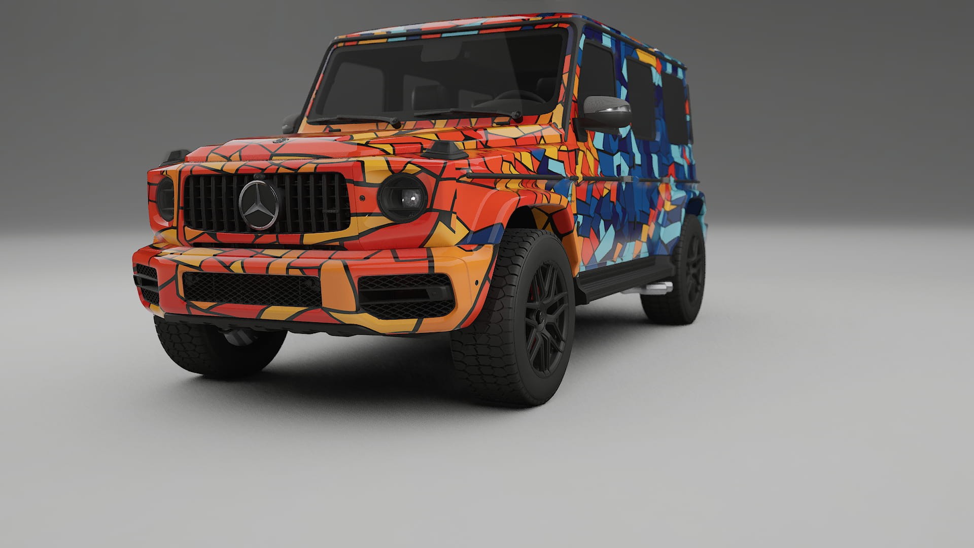 Mercedes G63 AMG W463A BARCELONA – Ontworpen Wrap PPF Kit van Printbaar Polyurethaanfolie