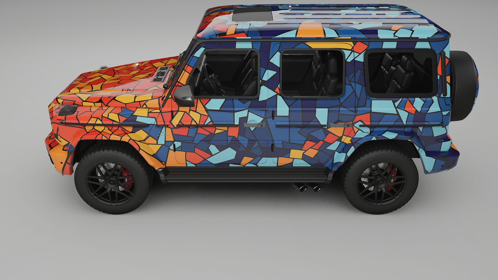 Mercedes G63 AMG W463A BARCELONA – Ontworpen Wrap PPF Kit van Printbaar Polyurethaanfolie
